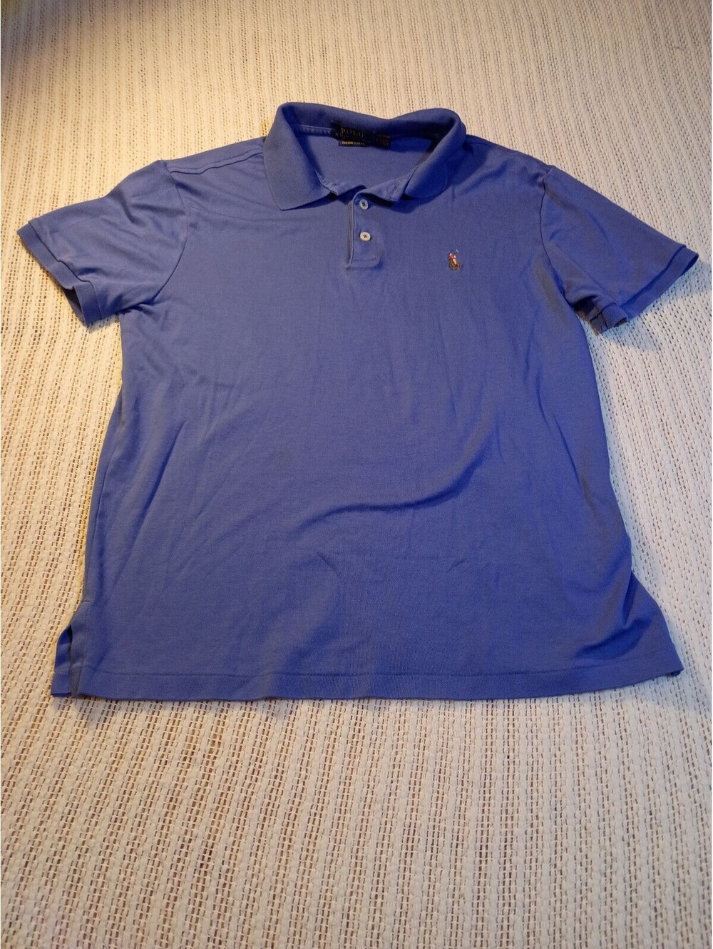 Ralph Lauren Custom Slim Fit Polo Shirt Medium Blue